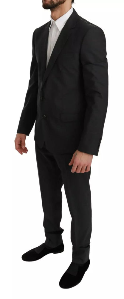 Dolce & Gabbana Slim Fit MARTINI Wool Gray Suit - The Gentlemen's Vault