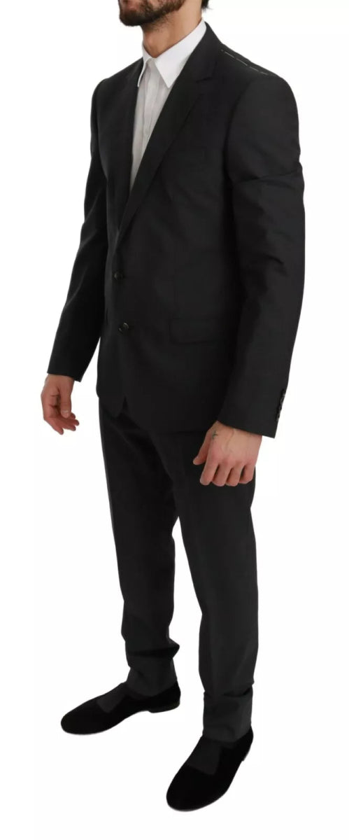 Dolce & Gabbana Slim Fit MARTINI Wool Gray Suit - The Gentlemen's Vault