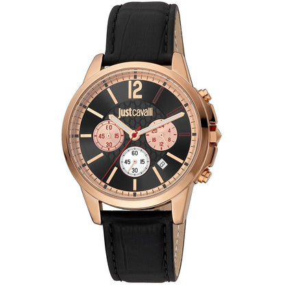 Just Cavalli Black Leather Bracelet Watch - The Gentlemen's Vault