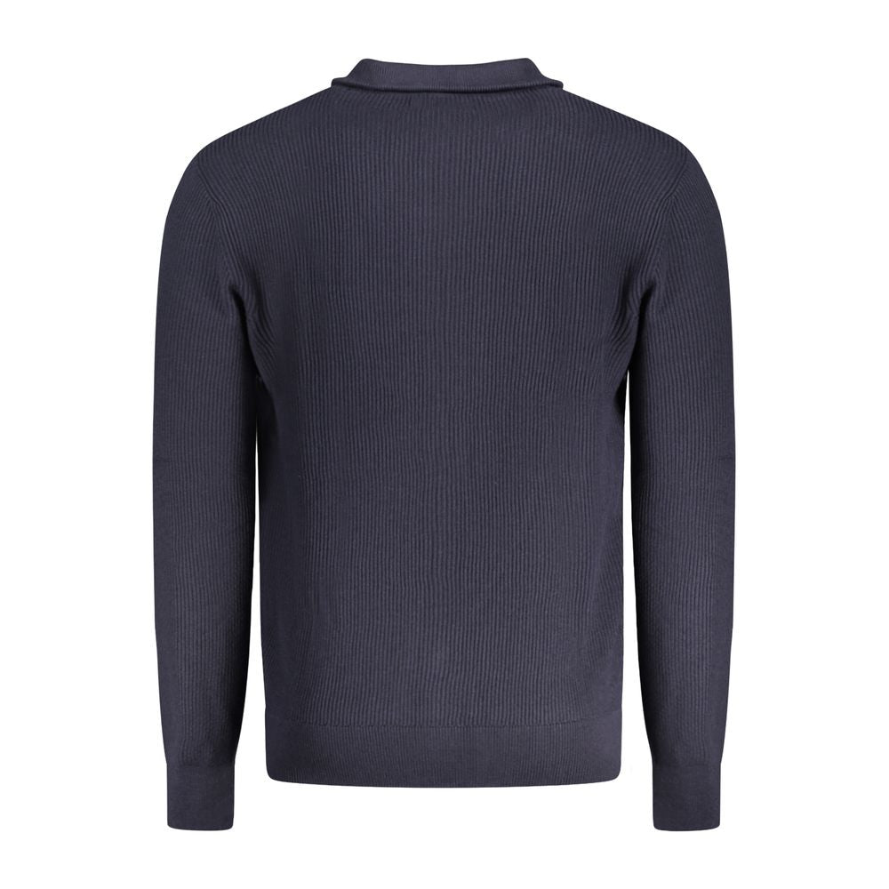 Guess Jeans Blue Cotton Sweater - The Gentlemen's Vault