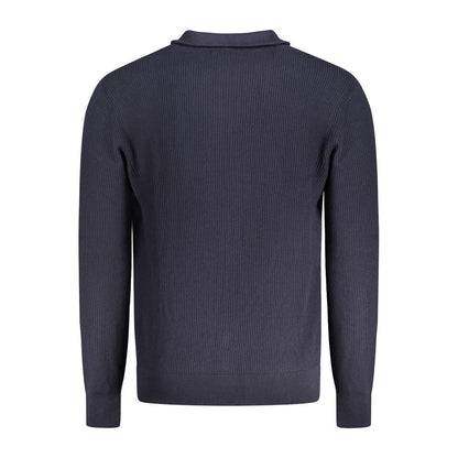 Guess Jeans Blue Cotton Sweater - The Gentlemen's Vault