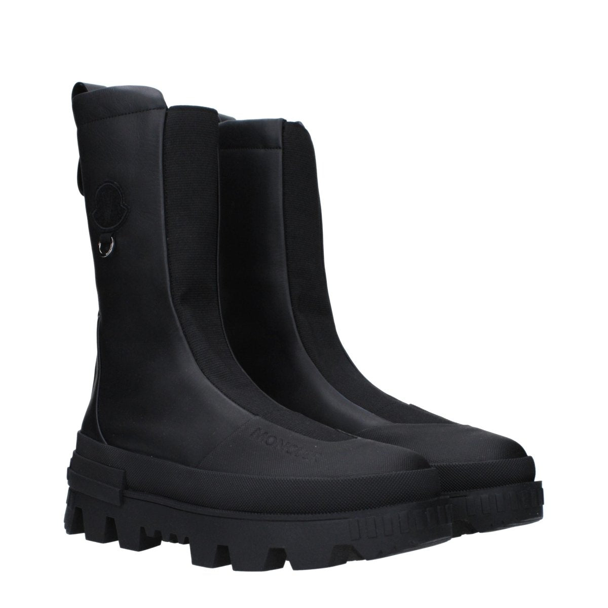 Moncler Black Leather Ankle Boots - The Gentlemen's Vault