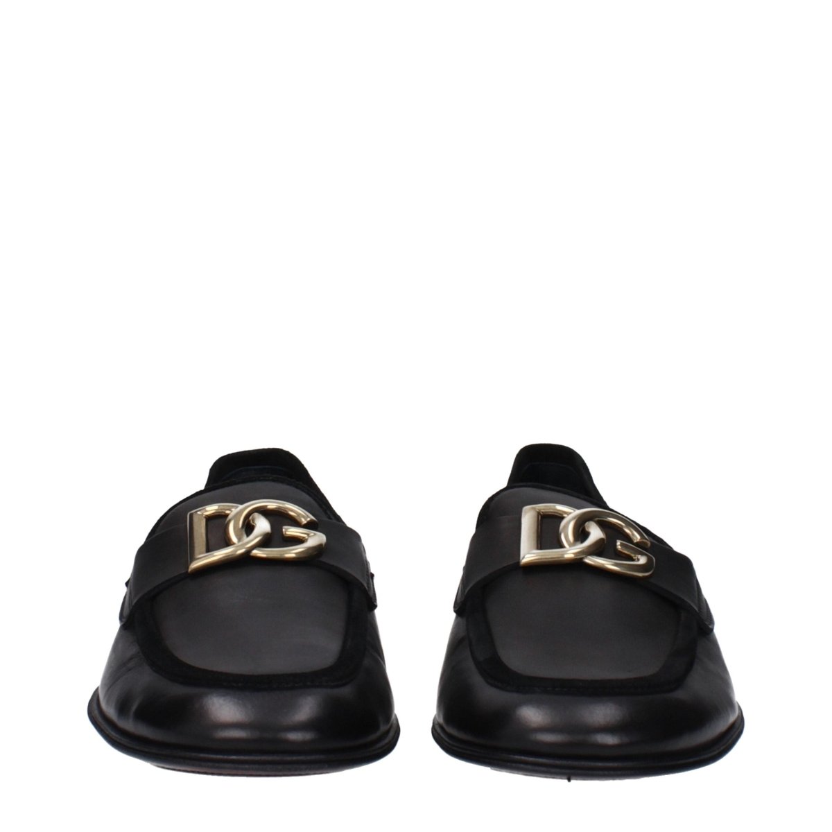 Dolce & Gabbana Black Leather Slip - On Loafers - The Gentlemen's Vault