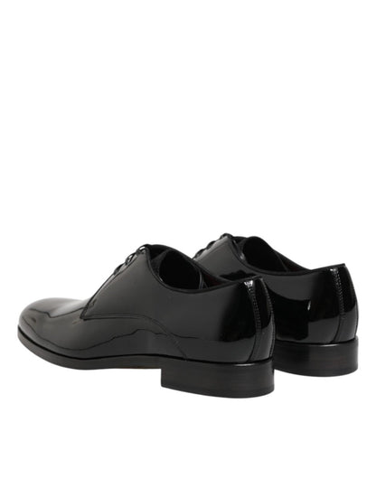Dolce & Gabbana Black Calfskin Leather Derby Dress Shoes - The Gentlemen's Vault