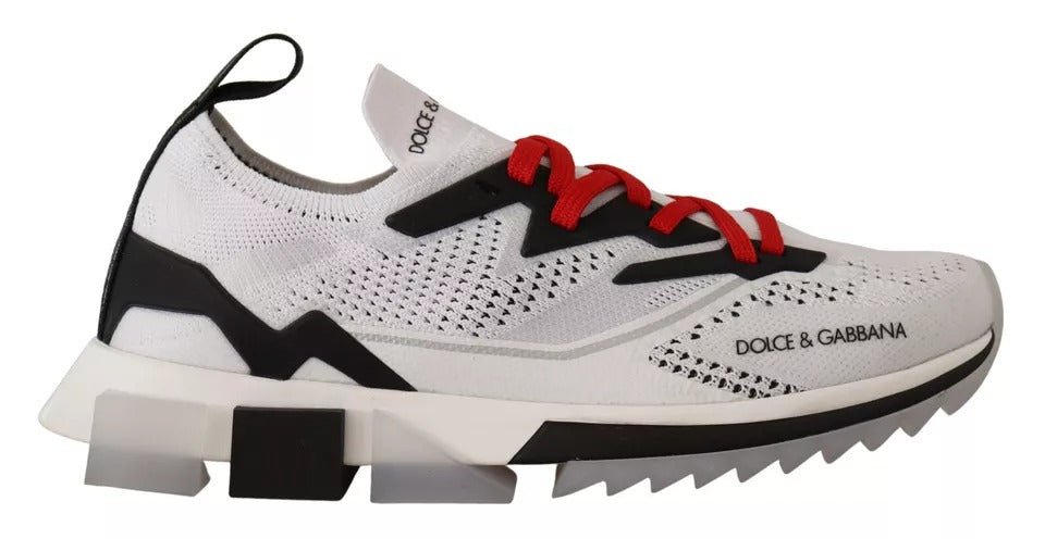 Dolce & Gabbana White SORRENTO Sport Stretch Men Shoes Sneakers - The Gentlemen's Vault
