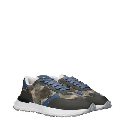 Philippe Model Green Fabric Athletic Sneakers - The Gentlemen's Vault