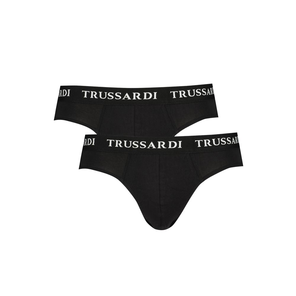 Trussardi Black Cotton Men Underwear Pack - The Gentlemen's Vault