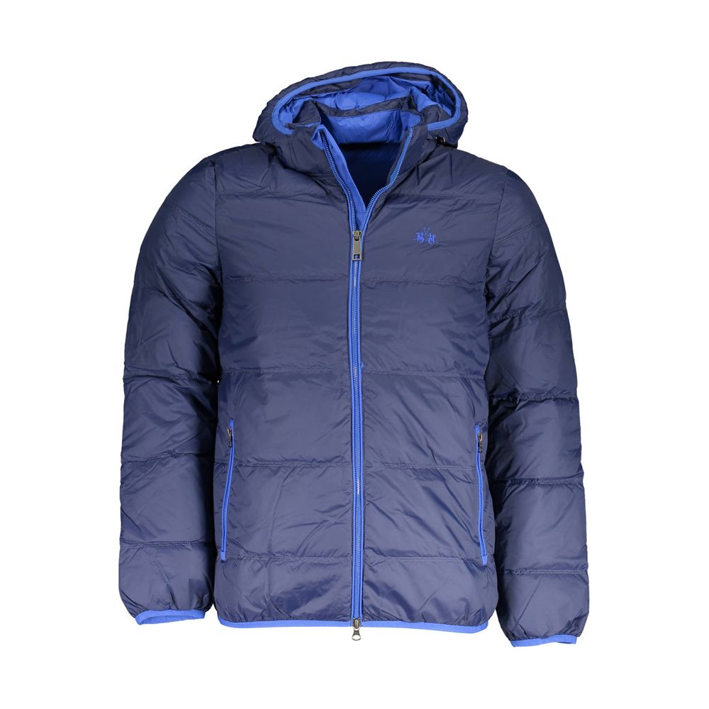 La Martina Blue Polyamide Men Jacket - The Gentlemen's Vault