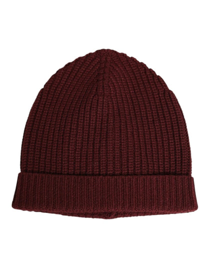 Dolce & Gabbana Brown Cashmere Knitted Beanie Capello Men One Size Hat - The Gentlemen's Vault