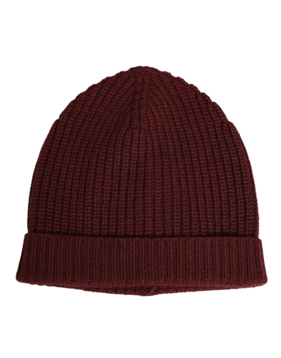 Dolce & Gabbana Brown Cashmere Knitted Beanie Capello Men One Size Hat - The Gentlemen's Vault