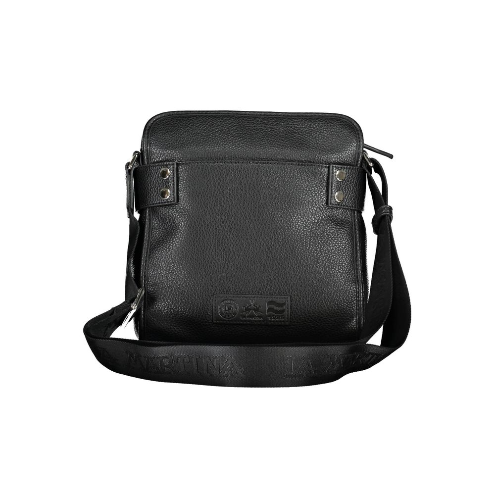 La Martina Black Polyethylene Shoulder Bag - The Gentlemen's Vault