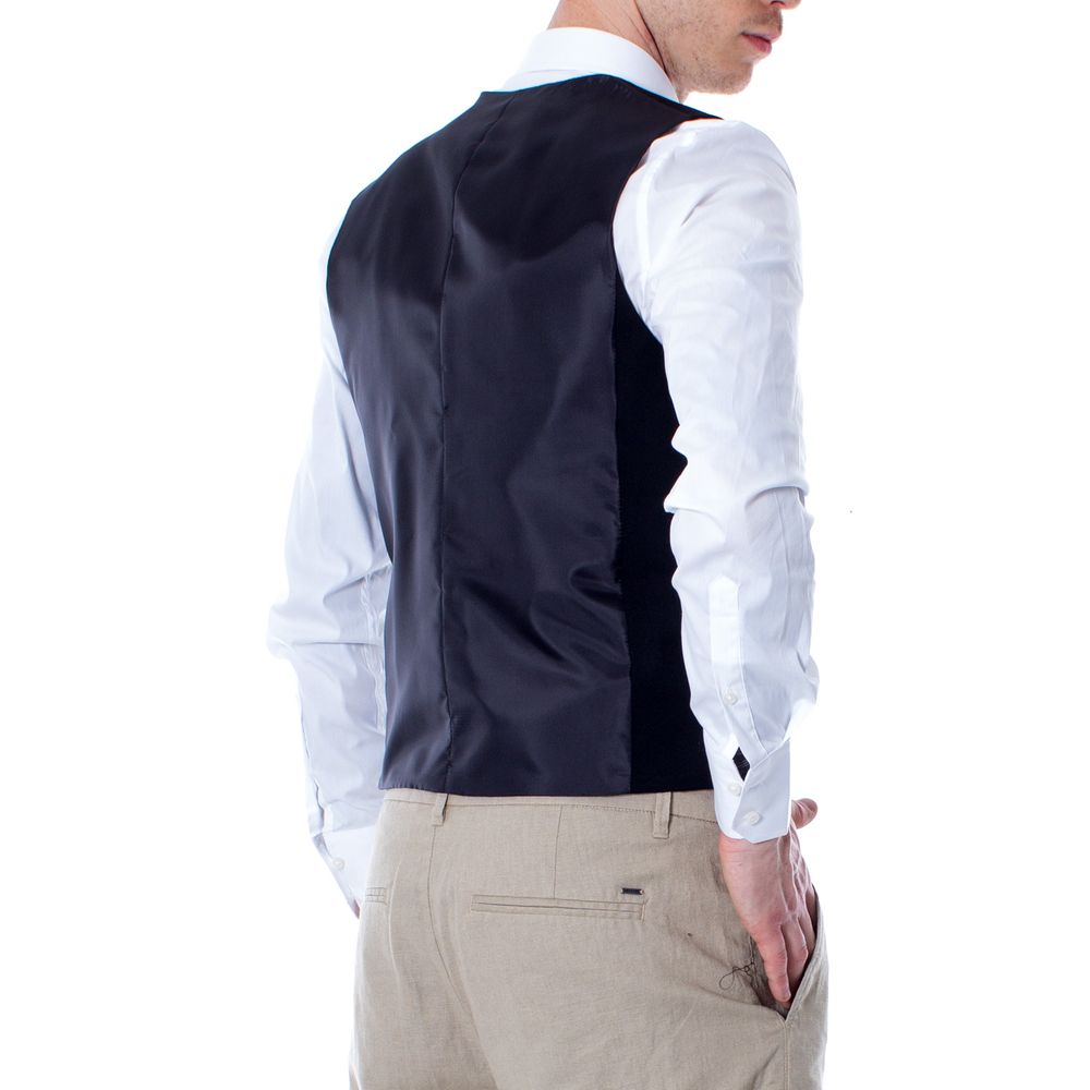 Selected Black Polyester Waistcoat - The Gentlemen's Vault