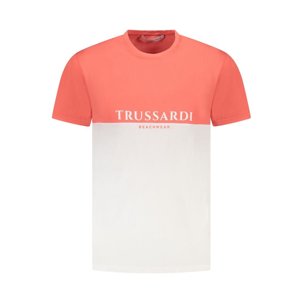 Trussardi Pink Cotton Men T-Shirt - The Gentlemen's Vault