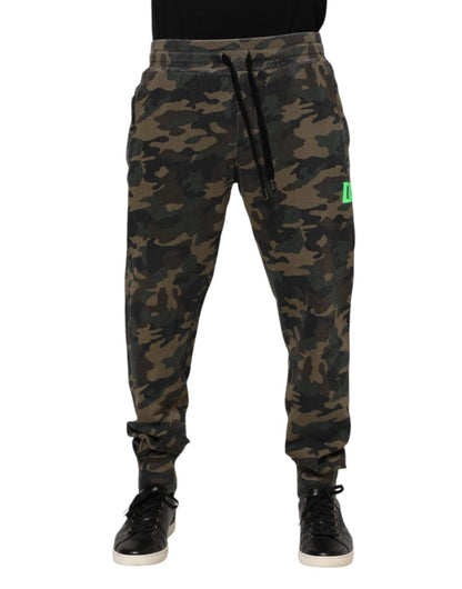 Dolce & Gabbana Multicolor Camouflage Cotton Men Jogger Pants - The Gentlemen's Vault