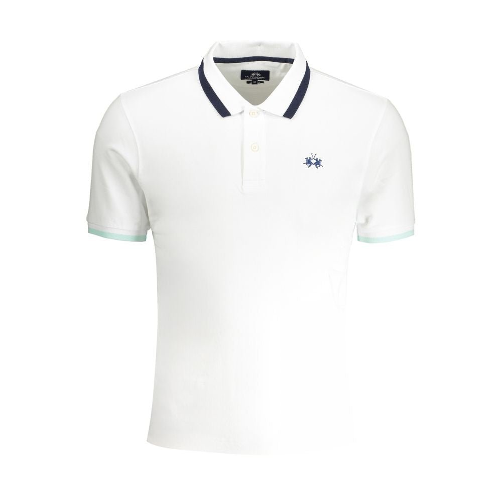 La Martina White Cotton Polo Shirt - The Gentlemen's Vault