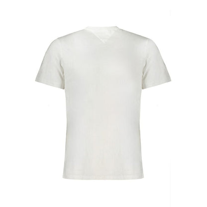 Tommy Hilfiger White Cotton Men T-Shirt - The Gentlemen's Vault