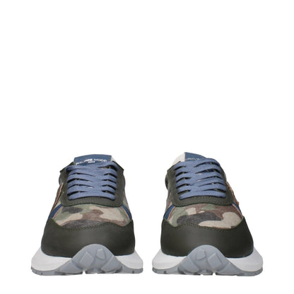 Philippe Model Green Fabric Athletic Sneakers - The Gentlemen's Vault