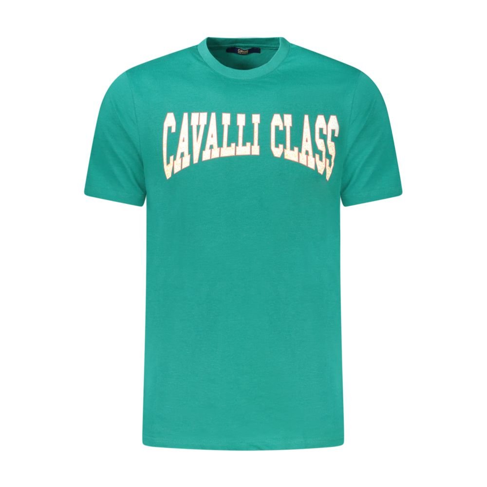 Cavalli Class Green Cotton T-Shirt - The Gentlemen's Vault