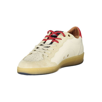 Blauer White Leather Men Sneaker - The Gentlemen's Vault