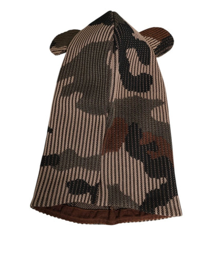 Dolce & Gabbana Multicolor Camouflage Balaclava Mask Men Cap One Size Hat - The Gentlemen's Vault