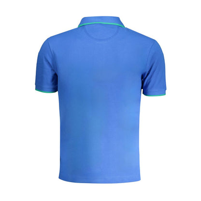 La Martina Blue Cotton Polo Shirt - The Gentlemen's Vault