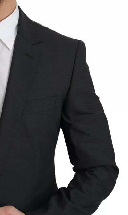 Dolce & Gabbana Slim Fit MARTINI Wool Gray Suit - The Gentlemen's Vault