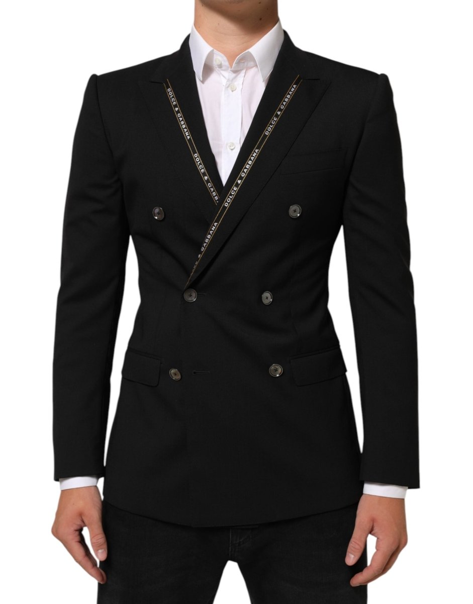 Dolce & Gabbana Black SICILIA Double Breasted Jacket Blazer - The Gentlemen's Vault