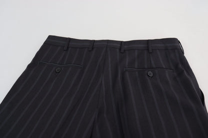 Dolce & Gabbana Gray Wool Blend Formal Trousers Pants - The Gentlemen's Vault