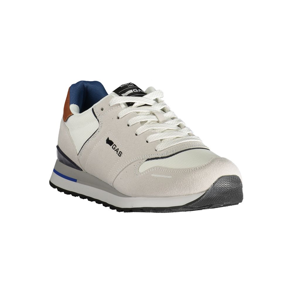 Gas White Polyester Men Sneaker - The Gentlemen's Vault