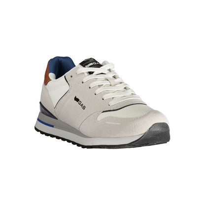 Gas White Polyester Men Sneaker - The Gentlemen's Vault