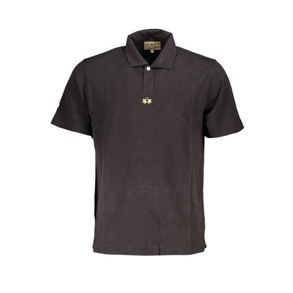 La Martina Elegant Black Cotton Polo Shirt Regular Fit - The Gentlemen's Vault