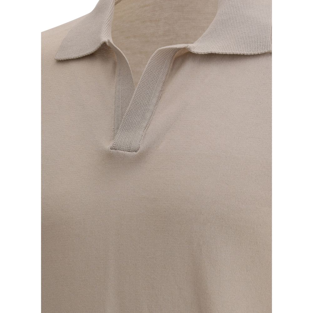 Cruna Beige Cotton Polo Shirt - The Gentlemen's Vault