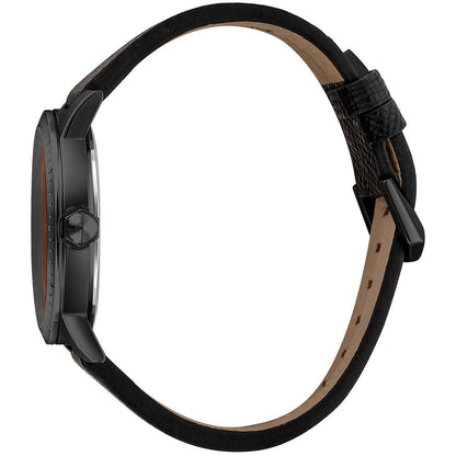 Just Cavalli Black Leather Dress Watch - The Gentlemen's Vault