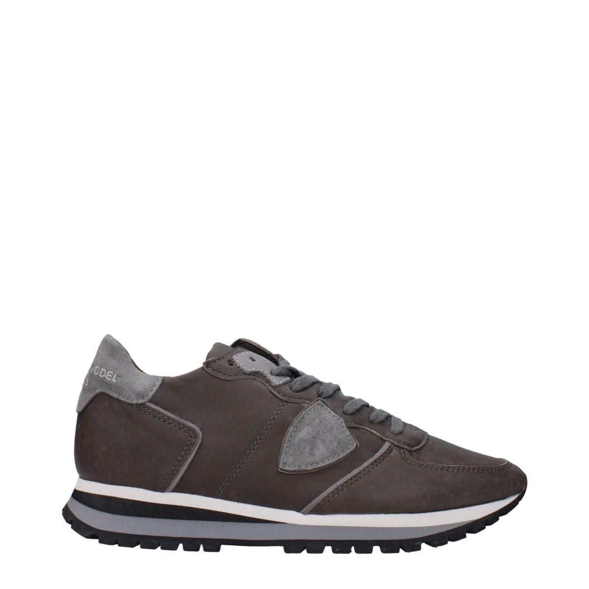 Philippe Model Gray Leather Sneakers - The Gentlemen's Vault