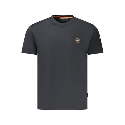 Napapijri Black Cotton Men T-Shirt - The Gentlemen's Vault