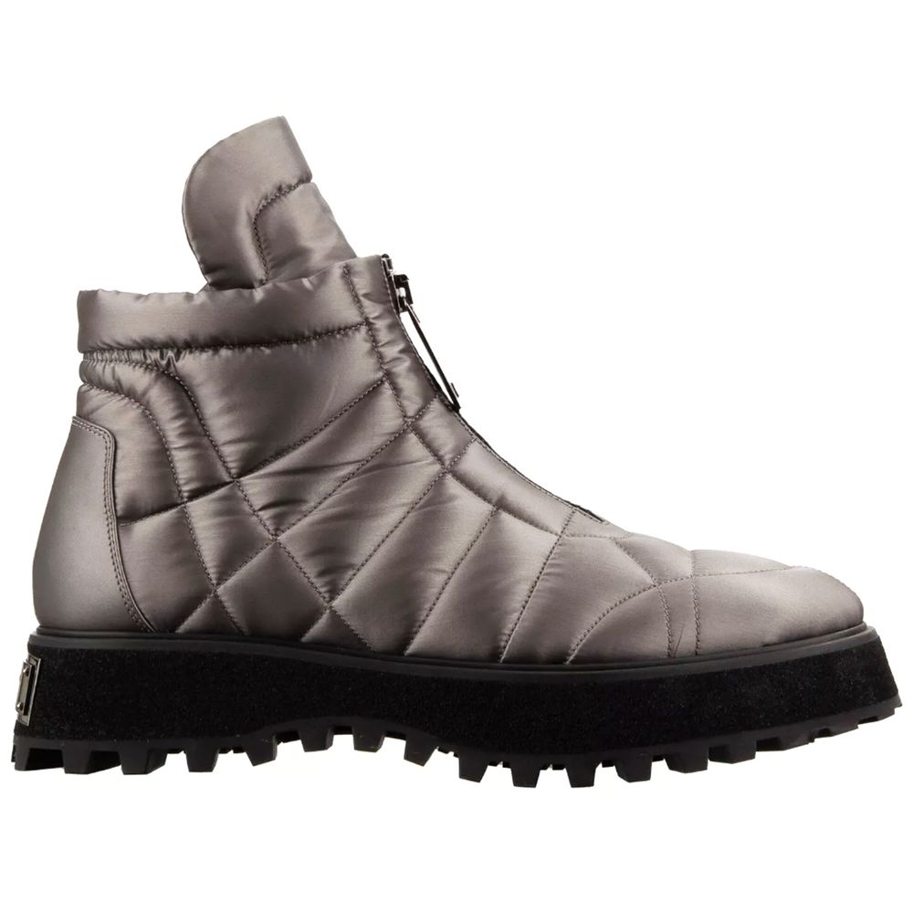 Dolce & Gabbana Gray Nylon Boot - The Gentlemen's Vault