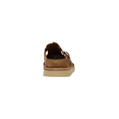 Clarks Beige Suede Leather Clogs - The Gentlemen's Vault