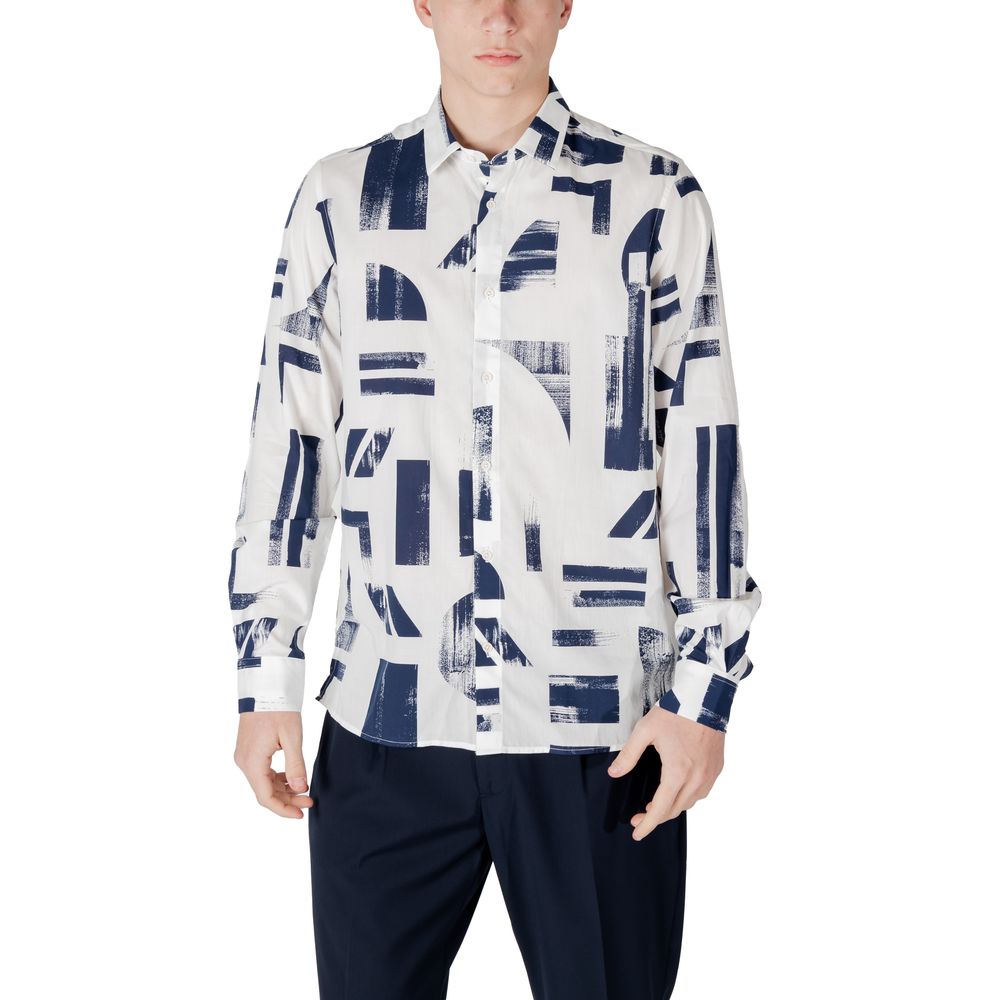 Antony Morato Blue Viscose Shirt - The Gentlemen's Vault
