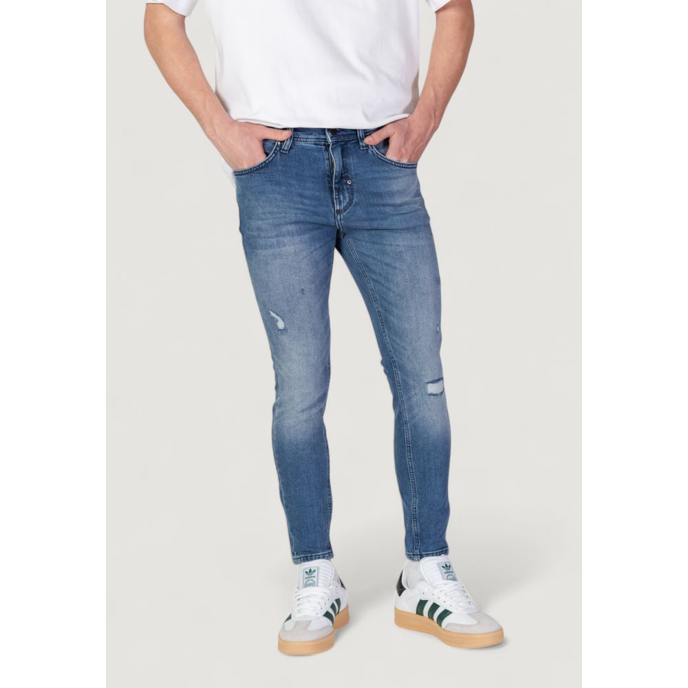 Antony Morato Blue Cotton Skinny Jeans - The Gentlemen's Vault