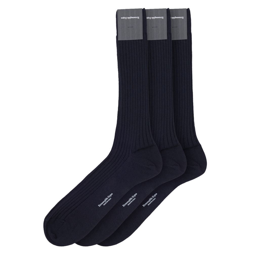 ZEGNA Navy Blue Wool Sock - The Gentlemen's Vault