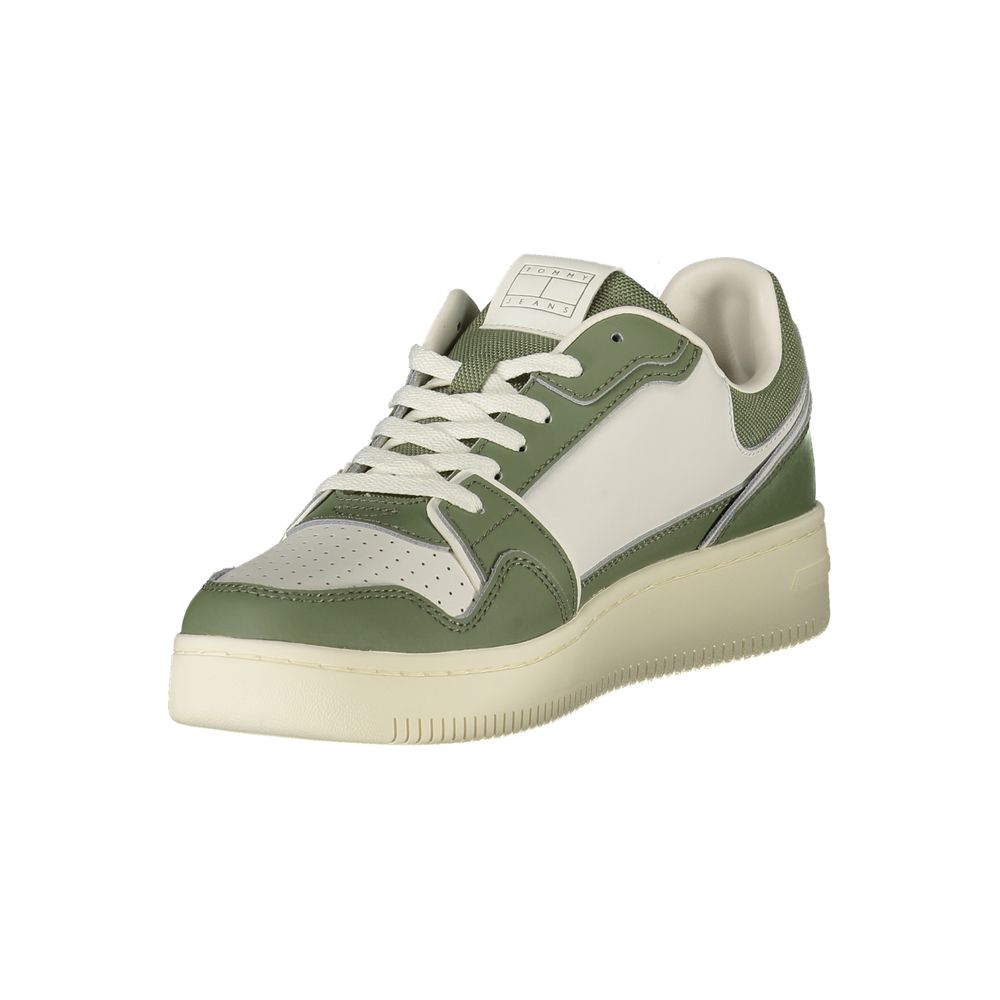 Tommy Hilfiger Green Leather Men Sneaker - The Gentlemen's Vault