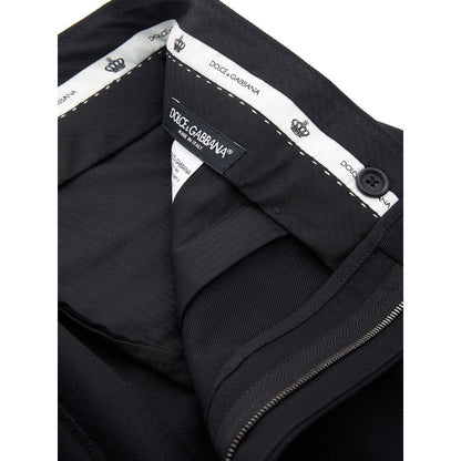 Dolce & Gabbana Elegant Polyester Black Pants for Men - The Gentlemen's Vault