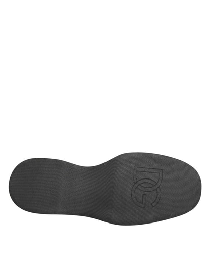 Dolce & Gabbana Black Calfskin Leather Men Derby Dress Shoes - The Gentlemen's Vault