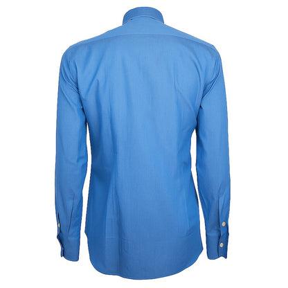 Loro Piana Made in Italy Blue Cotton Men's Shirt - The Gentlemen's Vault