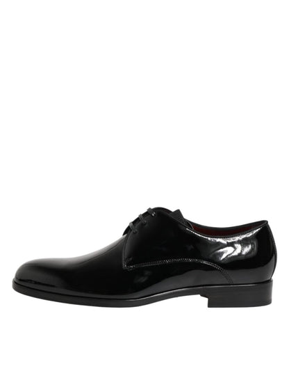 Dolce & Gabbana Black Calfskin Leather Derby Dress Shoes - The Gentlemen's Vault