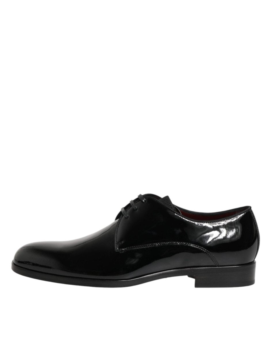 Dolce & Gabbana Black Calfskin Leather Derby Dress Shoes - The Gentlemen's Vault