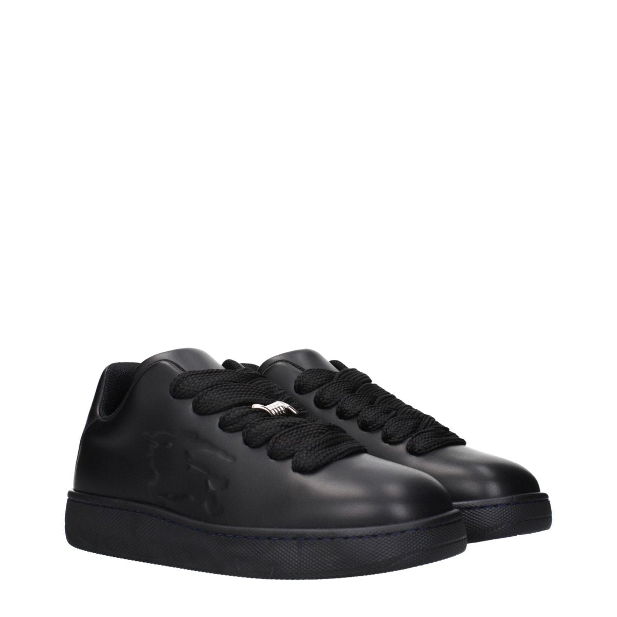 Burberry Black Leather Low Tops - The Gentlemen's Vault