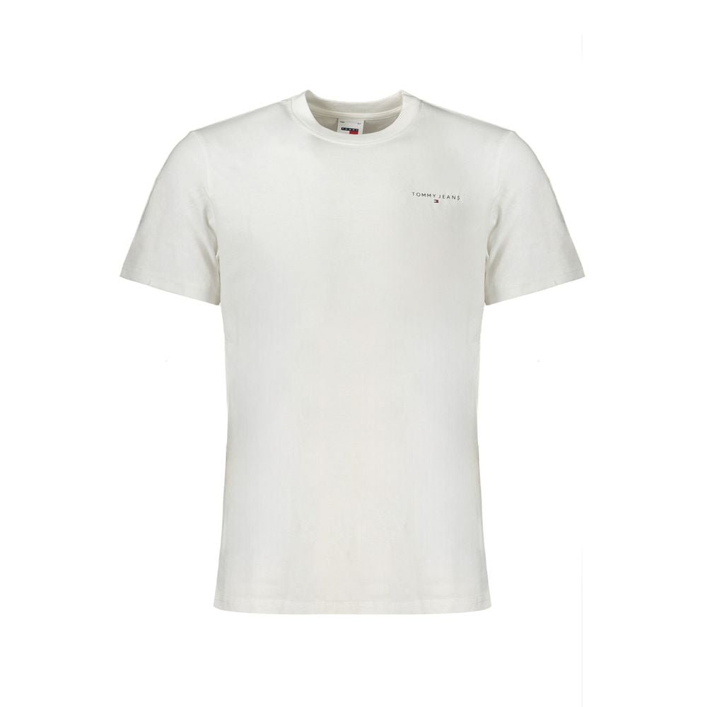 Tommy Hilfiger White Cotton Men T-Shirt - The Gentlemen's Vault