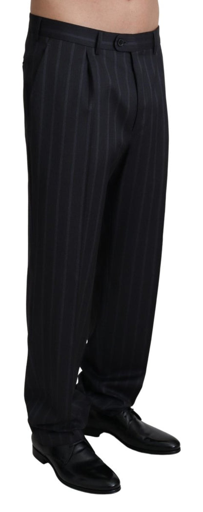 Dolce & Gabbana Gray Wool Blend Formal Trousers Pants - The Gentlemen's Vault