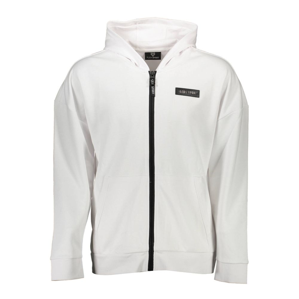 Plein Sport White Cotton Men Sweater - The Gentlemen's Vault